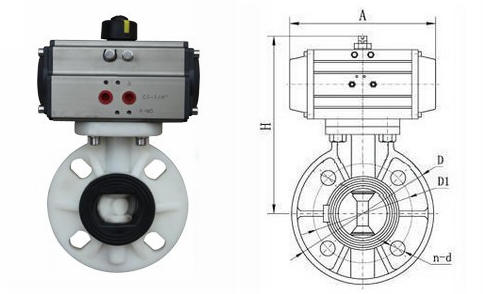 氣動PP蝶閥結(jié)構(gòu)