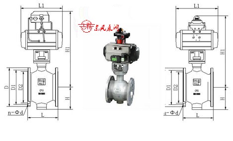 氣動偏心半球閥結(jié)構(gòu)圖